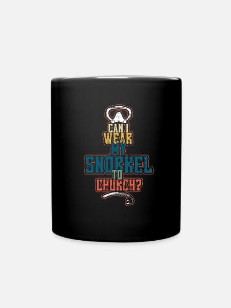 Diving church snorkeling - Full Colour Mug - black