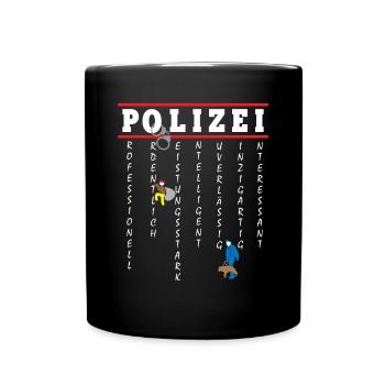 The Police - Your Friend and Helper - Full Colour Mug - black - Front