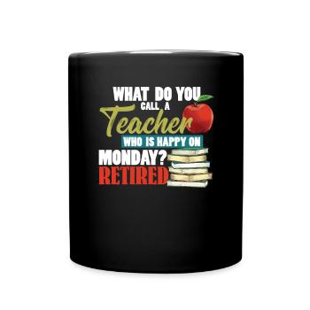 RETIRED TEACHER - Tasse einfarbig - Schwarz - Vorne