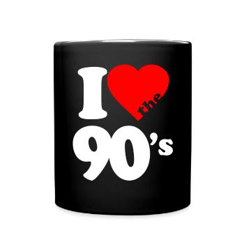 J'aime les annĂŠes 90 - Mug uni - noir - Devant