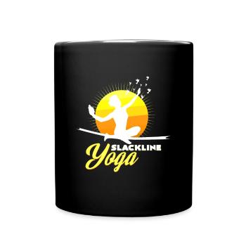 Slackline - Tasse einfarbig - Schwarz - Vorne