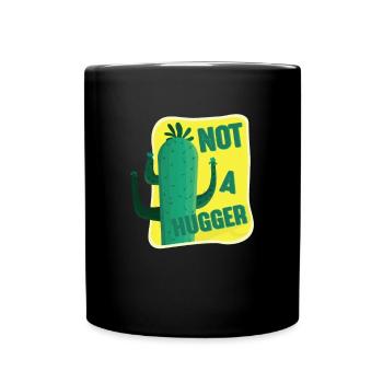Pas un Hugger Cactus - Mug uni - noir - Devant