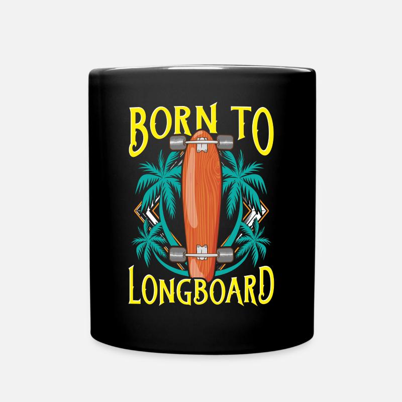 Born To Longboard - Longboarder - Tasse einfarbig - Schwarz