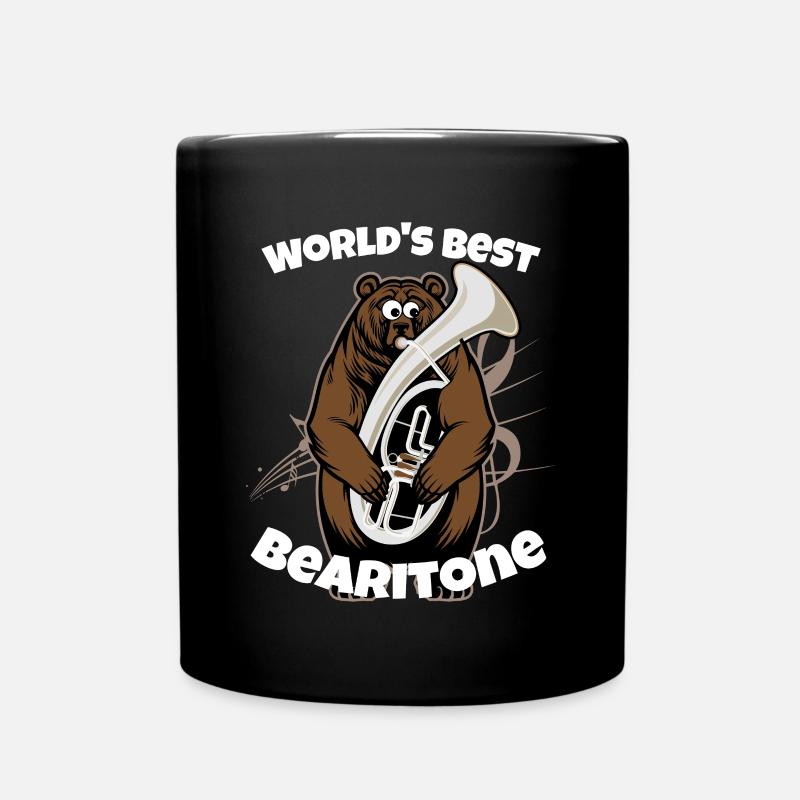 Lustiger Euphonium-Baritonentwurf Blaskapelle - Tasse einfarbig - Schwarz