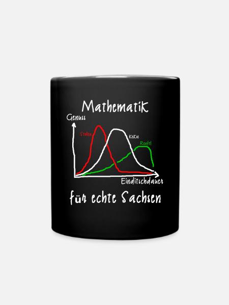 Ditschn - Mathematik für echte Sachsen - Tasse einfarbig - Schwarz