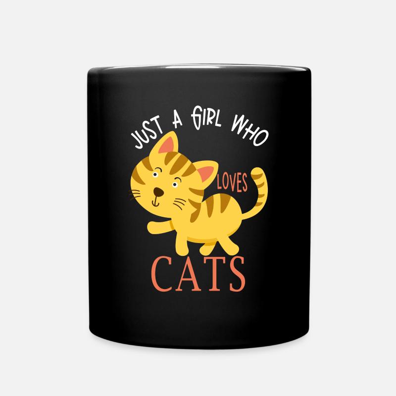 Juste une fille qui aime les chats - Mug uni - noir