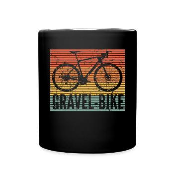 Gravel Bike Cross Country Offroad XC - Full Colour Mug - black - Front