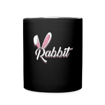 Hase - Tasse einfarbig - Schwarz - Vorne