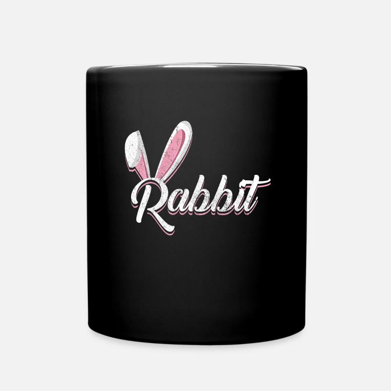 Hase - Tasse einfarbig - Schwarz