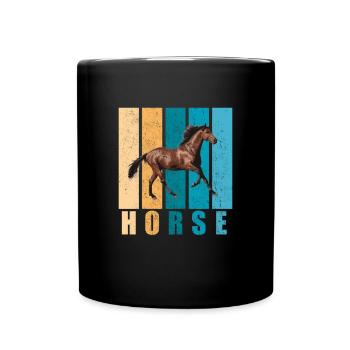 cheval - Mug uni - noir - Devant