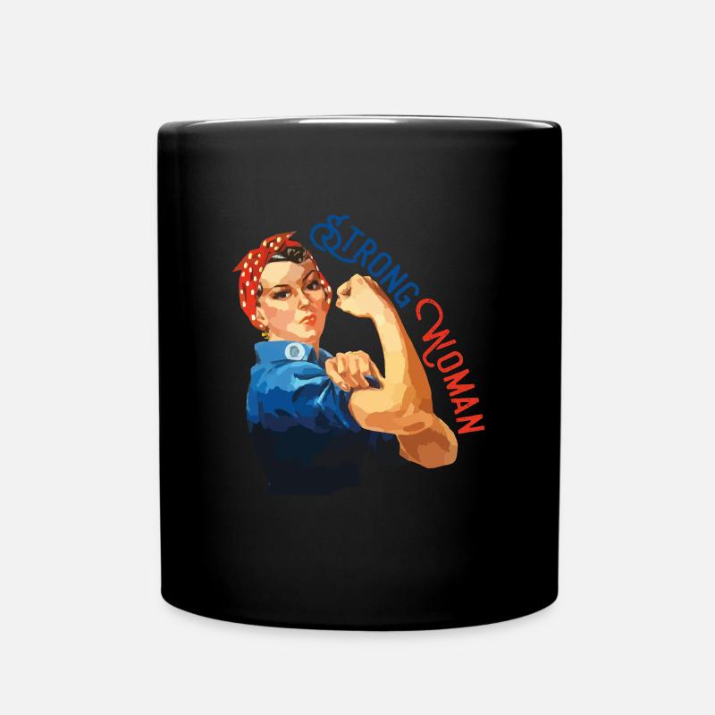 Strong Woman - Tasse einfarbig - Schwarz