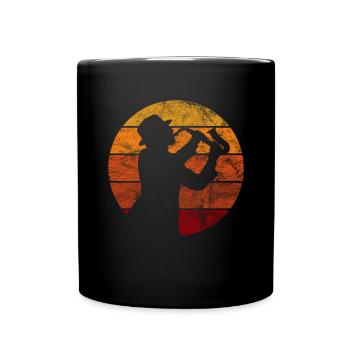 Saxofon Jazz Swing Klassik Musik Ska Punk Rock - Tasse einfarbig - Schwarz - Vorne