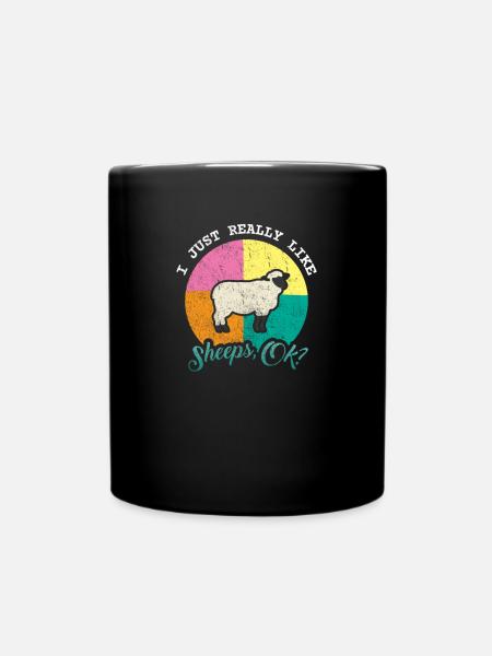 sheep - Full Colour Mug - black