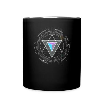 nerd CPU pyramide illuminati game wow hacker code - Tasse einfarbig - Schwarz - Vorne
