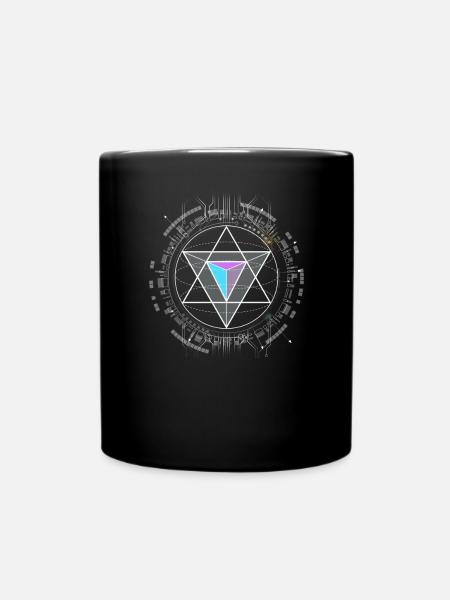 nerd cpu pyramid illuminati game wow hacker code - Full Colour Mug - black