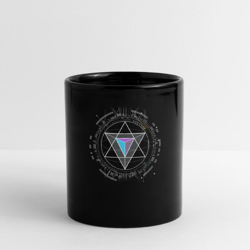 nerd CPU pyramide illuminati game wow hacker code Tasse einfarbig