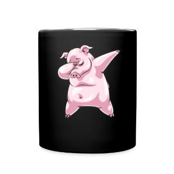 Dabbing Pig Piggy Dab Dance - Mug uni - noir - Devant
