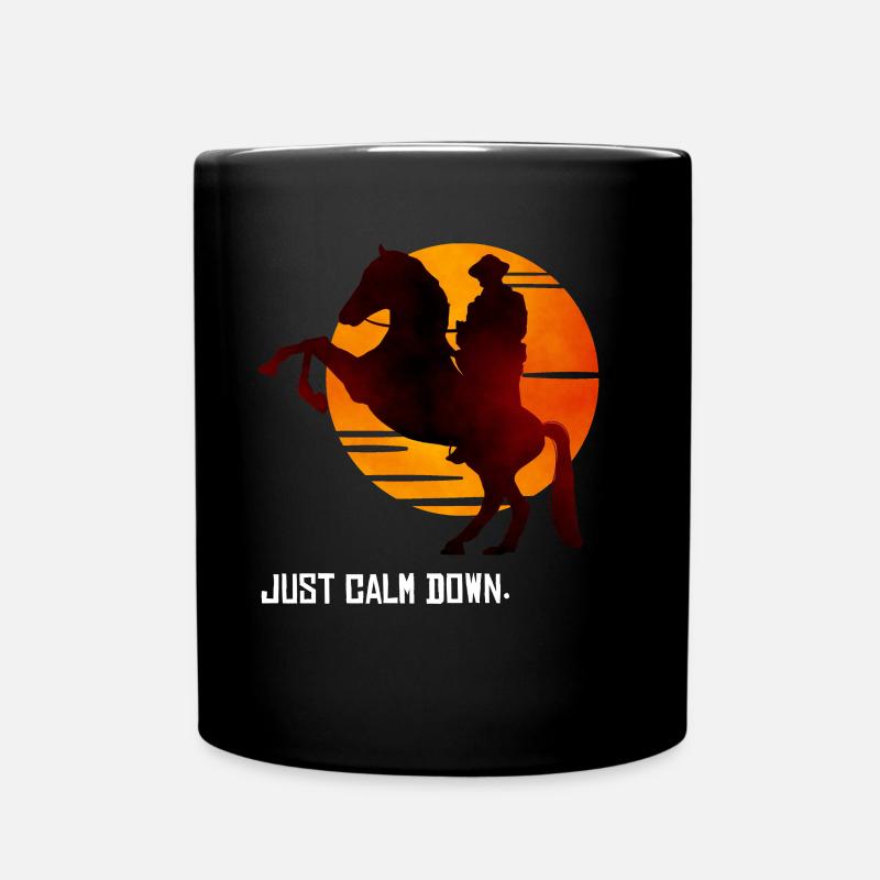 Red Dead Redemption Just Calm Down Red Horse Tee - Tasse einfarbig - Schwarz