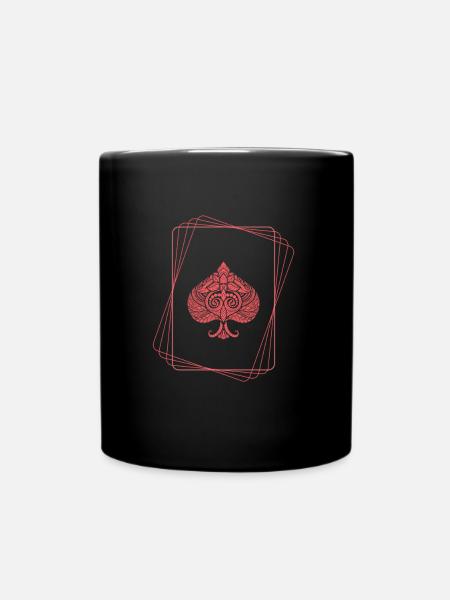 Red spade - Full Colour Mug - black