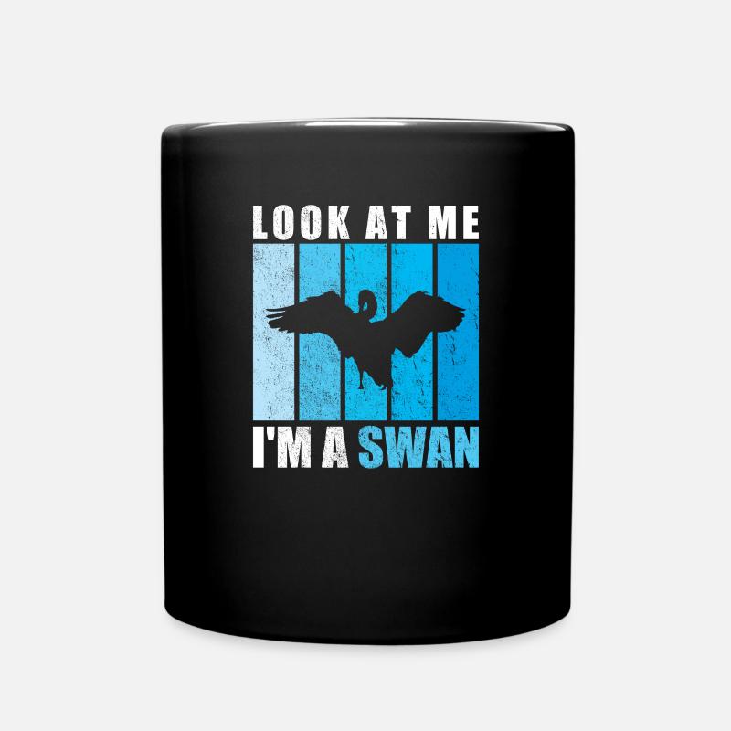 swan - Full Colour Mug - black
