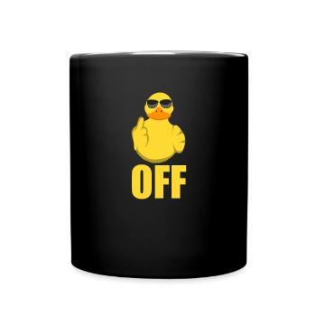 Canard Off Fuck Off cadeau de canard en caoutchouc Disappear - Mug uni - noir - Devant