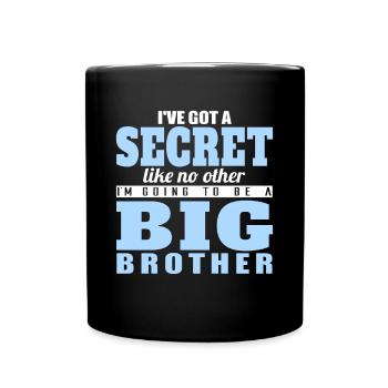 Je vais être un grand frère - Mug uni - noir - Devant