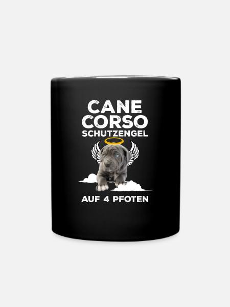 Cane Corso Schutzengel Pfoten Welpe Hund Moloss - Tasse einfarbig - Schwarz