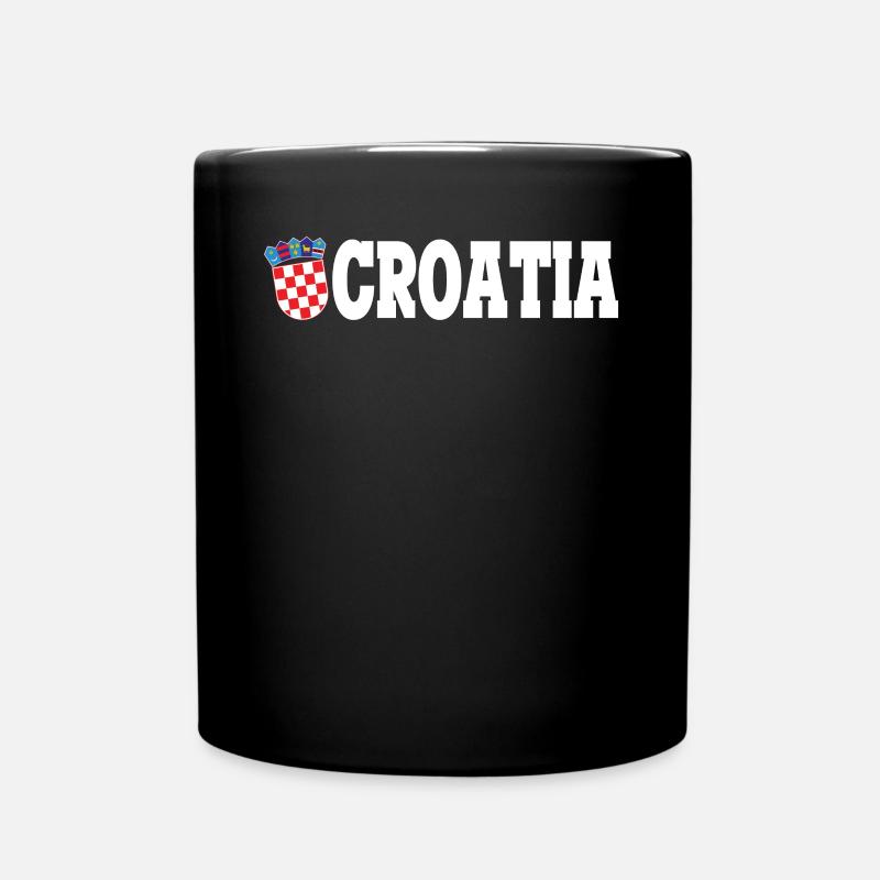 Croatia Kroatien - Tasse einfarbig - Schwarz