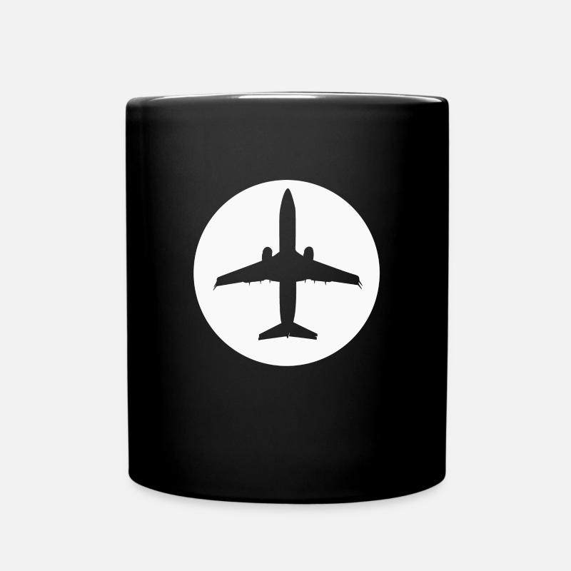 Cadeau avion avion - Mug uni - noir
