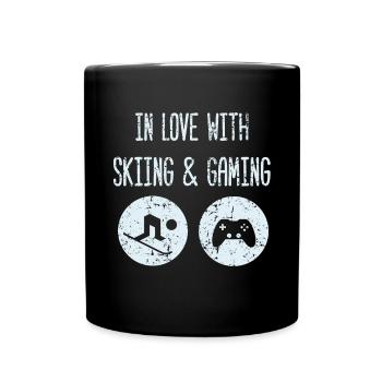 Ski et jeux vidéo Gamer Ski Sport jeu - Mug uni - noir - Devant