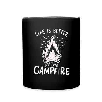 Camping - Life Is Better By The Campfire - Full Colour Mug - black - Front