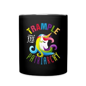 Trample The Patriarchy Unicorn Power - Full Colour Mug - black - Front