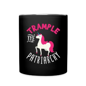 Trample The Patriarchy Unicorn Power - Full Colour Mug - black - Front