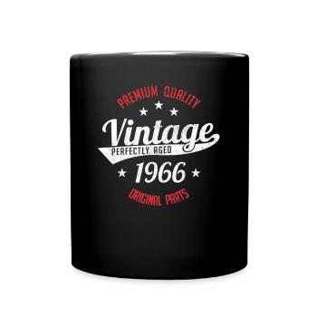 1966 Vintage - Tasse einfarbig - Schwarz - Vorne
