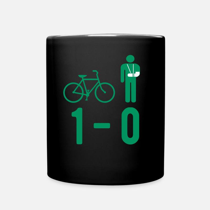 Fahrrad UNfall Gips Gebrochener Knochen Fraktur - Tasse einfarbig - Schwarz