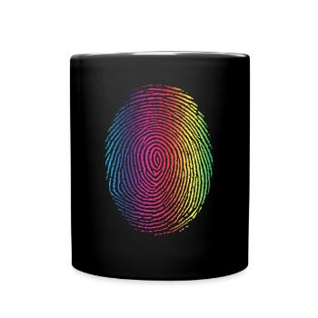 Empreinte arc-en-ciel - Identité - Mug uni - noir - Devant