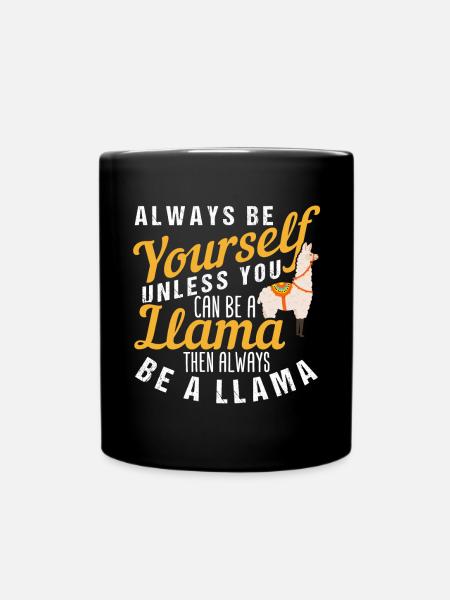 Être un lama - Mug uni - noir