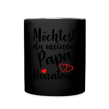 Tu veux épouser mon père ? Demande en mariage - Mug uni - noir - Devant