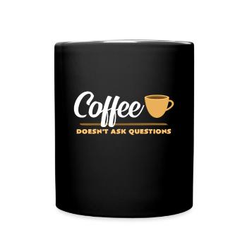 Kaffee - Tasse einfarbig - Schwarz - Vorne