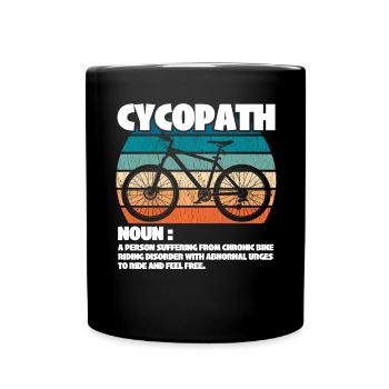 Vélo de montagne Cycopath Nom - Mug uni - noir - Devant
