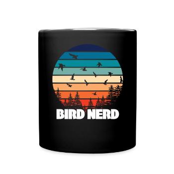 Birding Bird Nerd - Full Colour Mug - black - Front