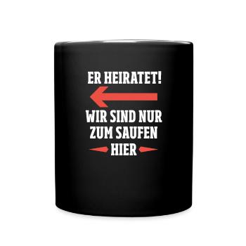 Soirée de bachelorette JGA Bachelor - Mug uni - noir - Devant