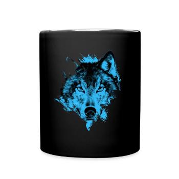 geiler Wolf - Tasse einfarbig - Schwarz - Vorne