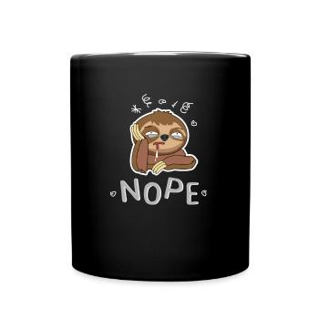 NOPE FAULTIER - keine Lust... - Tasse einfarbig - Schwarz - Vorne