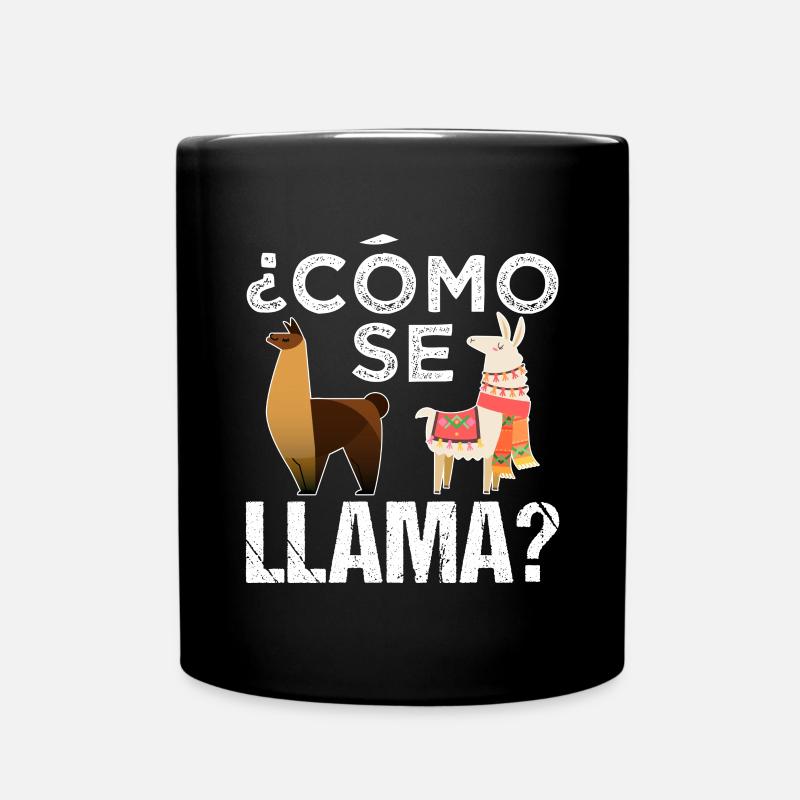 Como Se Llama Funny Alpaca Quotes Gift - Tasse einfarbig - Schwarz