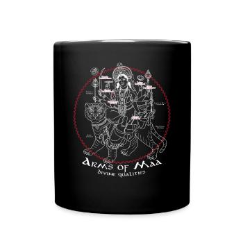 Goddess Durga Design | Hinduism Gift for - Full Colour Mug - black - Front