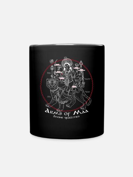 Göttin Durga Design | Hinduismus-Geschenk für - Tasse einfarbig - Schwarz