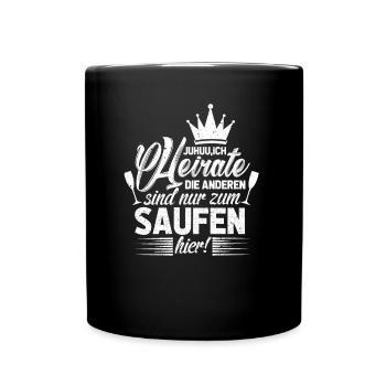 JGA bachelor hen party bride - Full Colour Mug - black - Front