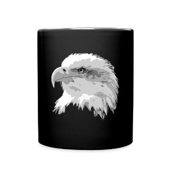 Eagle head - Full Colour Mug - black - Front