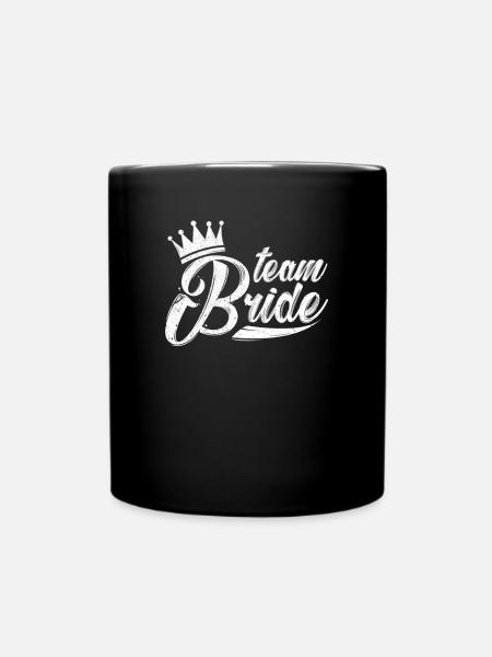 Team Braut - Tasse einfarbig - Schwarz